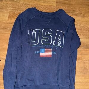 Zoe + Liv USA Navy Blue Sweatshirt